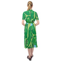 Keyhole Neckline Chiffon Dress 