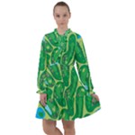 Golf Course Par Golf Course Green All Frills Chiffon Dress