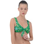 Golf Course Par Golf Course Green Front Tie Bikini Top