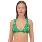 Golf Course Par Golf Course Green Double Strap Halter Bikini Top