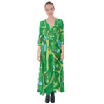 Golf Course Par Golf Course Green Button Up Maxi Dress