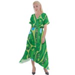 Golf Course Par Golf Course Green Cross Front Sharkbite Hem Maxi Dress
