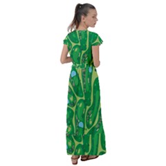 Flutter Sleeve Maxi Dress 
