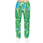 Golf Course Par Golf Course Green Women Velvet Drawstring Pants