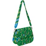 Golf Course Par Golf Course Green Saddle Handbag