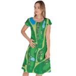 Golf Course Par Golf Course Green Classic Short Sleeve Dress