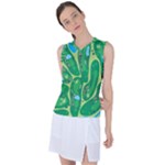Golf Course Par Golf Course Green Women s Sleeveless Sports Top
