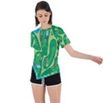 Golf Course Par Golf Course Green Asymmetrical Short Sleeve Sports Tee