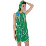 Golf Course Par Golf Course Green Racer Back Hoodie Dress