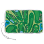 Golf Course Par Golf Course Green Pen Storage Case (S)