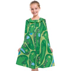 Golf Course Par Golf Course Green Kids  Midi Sailor Dress from ArtsNow.com