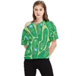 Golf Course Par Golf Course Green One Shoulder Cut Out Tee