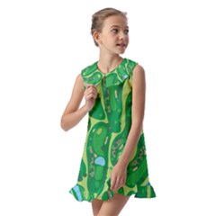 Kids  Pilgrim Collar Ruffle Hem Dress 
