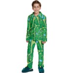 Golf Course Par Golf Course Green Kids  Long Sleeve Velvet Pajamas Set