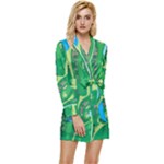Golf Course Par Golf Course Green Long Sleeve Satin Robe