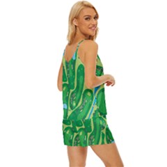 V-Neck Satin Pajamas Set 