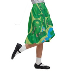 Kids  Ruffle Flared Wrap Midi Skirt 