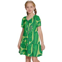 Kids  Short Sleeve Tiered Mini Dress 
