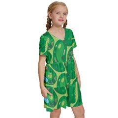 Kids  Short Sleeve Tiered Mini Dress 
