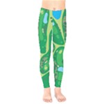 Golf Course Par Golf Course Green Kids  Classic Winter Leggings