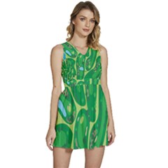 Sleeveless High Waist Mini Dress 