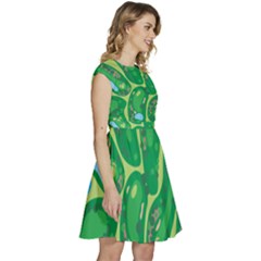 Cap Sleeve High Waist Dress 