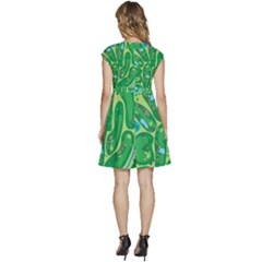 Cap Sleeve High Waist Dress 