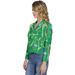 Women s Long Sleeve Revers Collar Cropped Jacket 