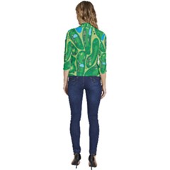 Women s Draped Front 3/4 Sleeve Shawl Collar Jacket 