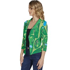 Women s Casual 3/4 Sleeve Spring Jacket 