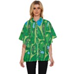 Golf Course Par Golf Course Green Women s Batwing Button Up Shirt