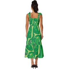 Tie-Strap Tiered Midi Chiffon Dress 