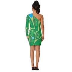 Long Sleeve One Shoulder Mini Dress 