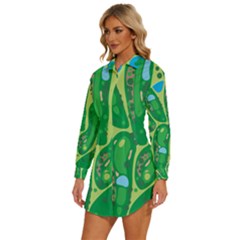 Womens Long Sleeve Shirt Dress 