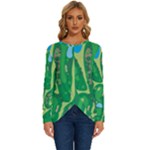 Golf Course Par Golf Course Green Long Sleeve Crew Neck Pullover Top