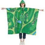 Golf Course Par Golf Course Green Women s Hooded Rain Ponchos