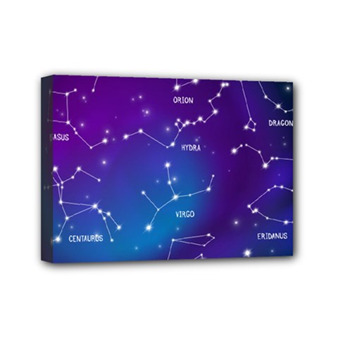 Realistic Night Sky With Constellations Mini Canvas 7  x 5  (Stretched) from ArtsNow.com