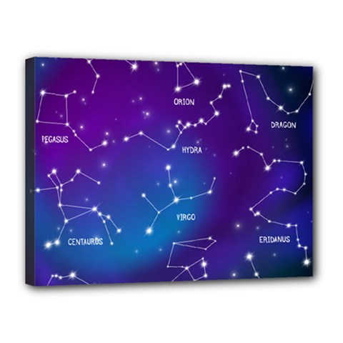 Realistic Night Sky With Constellations Canvas 16  x 12  (Stretched) from ArtsNow.com