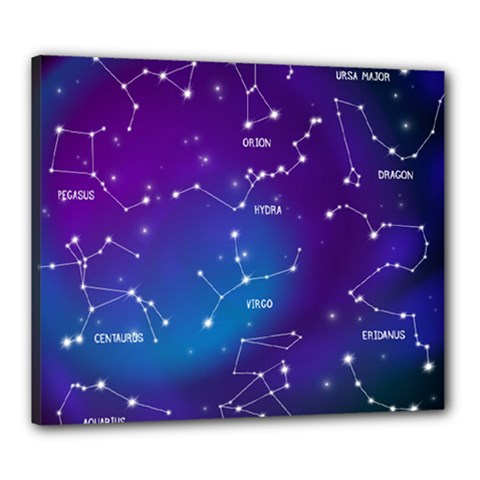 Realistic Night Sky With Constellations Canvas 24  x 20  (Stretched) from ArtsNow.com