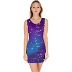 Realistic Night Sky With Constellations Bodycon Dress