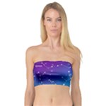 Realistic Night Sky With Constellations Bandeau Top