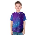 Realistic Night Sky With Constellations Kids  Cotton Tee
