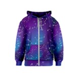 Realistic Night Sky With Constellations Kids  Zipper Hoodie