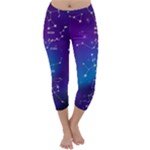 Realistic Night Sky With Constellations Capri Winter Leggings 