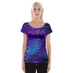 Realistic Night Sky With Constellations Cap Sleeve Top