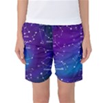 Realistic Night Sky With Constellations Women s Basketball Shorts