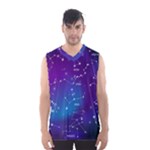 Realistic Night Sky With Constellations Men s Basketball Tank Top