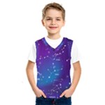 Realistic Night Sky With Constellations Kids  Basketball Tank Top
