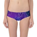 Realistic Night Sky With Constellations Classic Bikini Bottoms