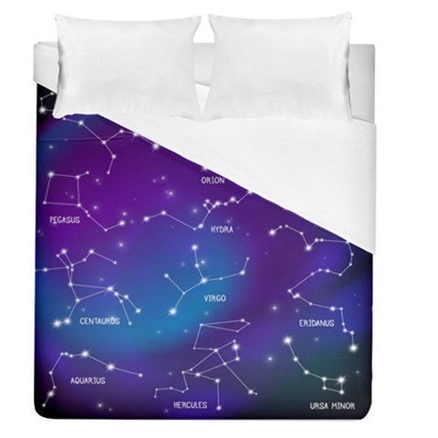 Realistic Night Sky With Constellations Duvet Cover (Queen Size) from ArtsNow.com